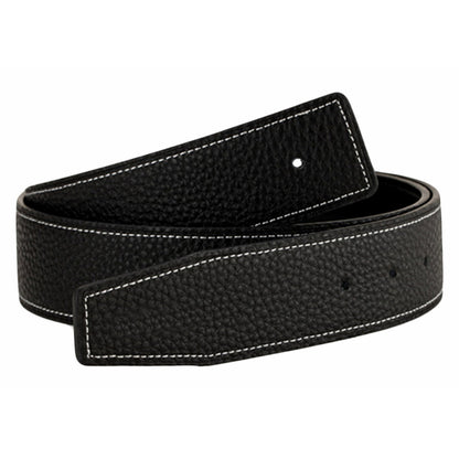 QHA Unisex 38mm Split Leather Strap for Buckle, Contrast Stitch - Buckle Detail - QHA UK