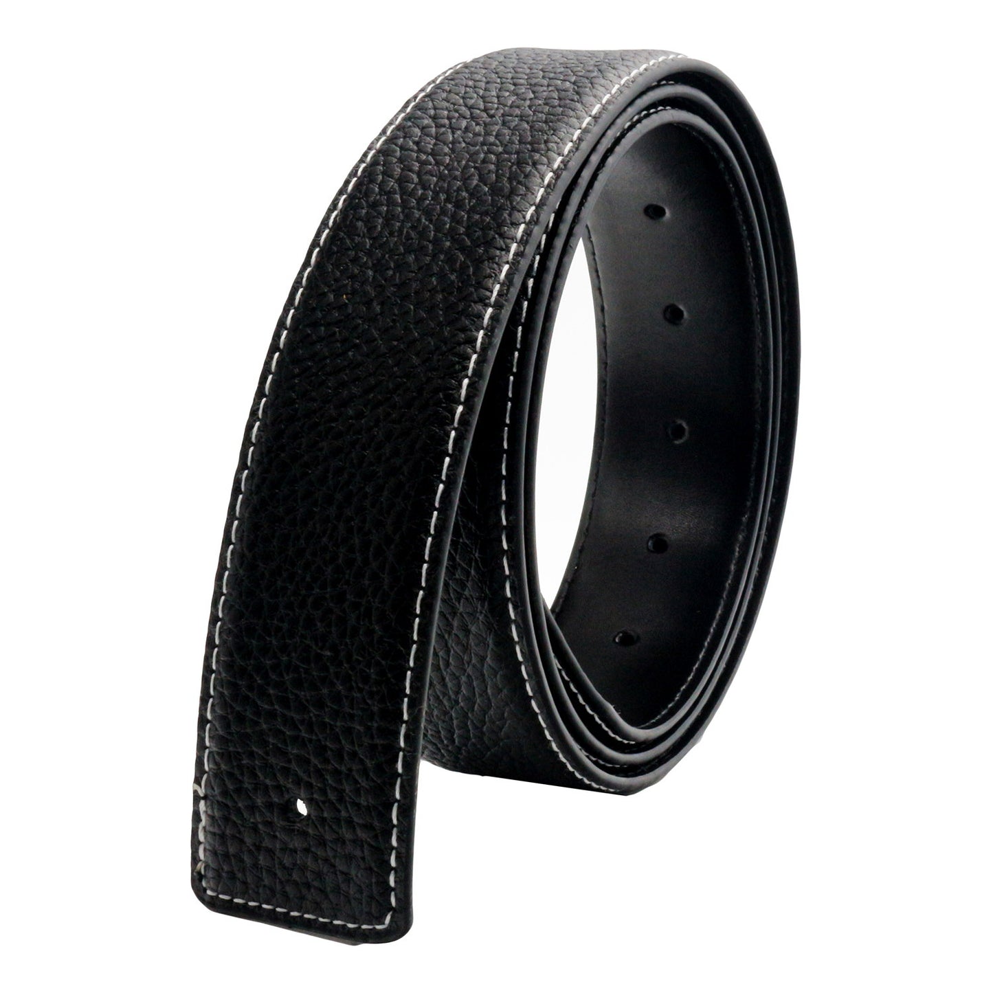 QHA Unisex 38mm Split Leather Strap for Buckle, Contrast Stitch - Buckle Detail - QHA UK