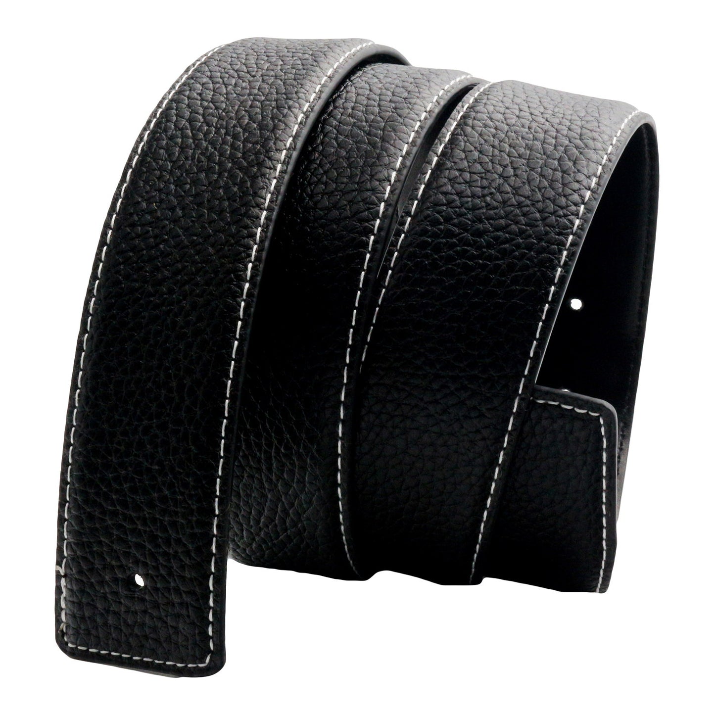 QHA Unisex 38mm Split Leather Strap for Buckle, Contrast Stitch - Buckle Detail - QHA UK