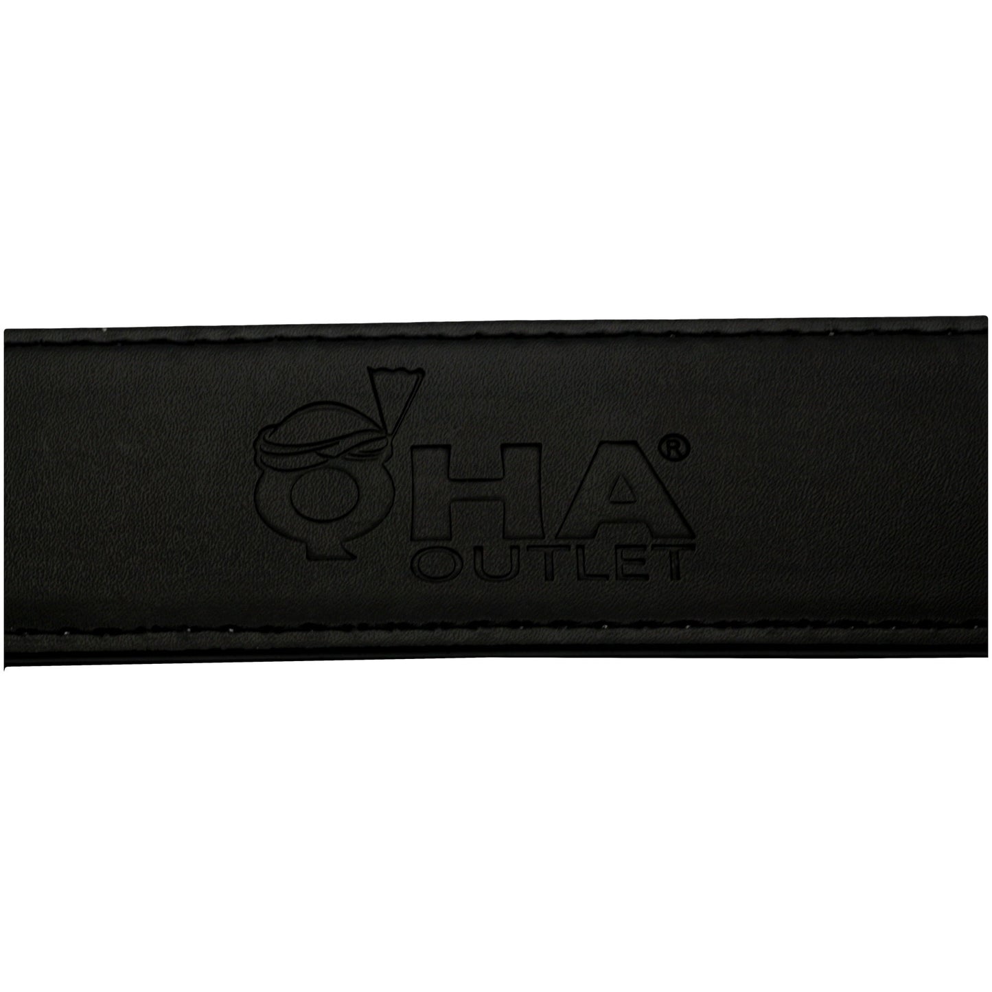 QHA Unisex 38mm Split Leather Strap for Buckle, Contrast Stitch - Buckle Detail - QHA UK