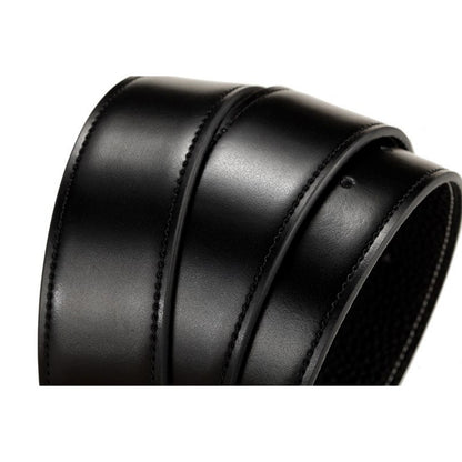 QHA Unisex 38mm Split Leather Strap for Buckle, Contrast Stitch - Buckle Detail - QHA UK