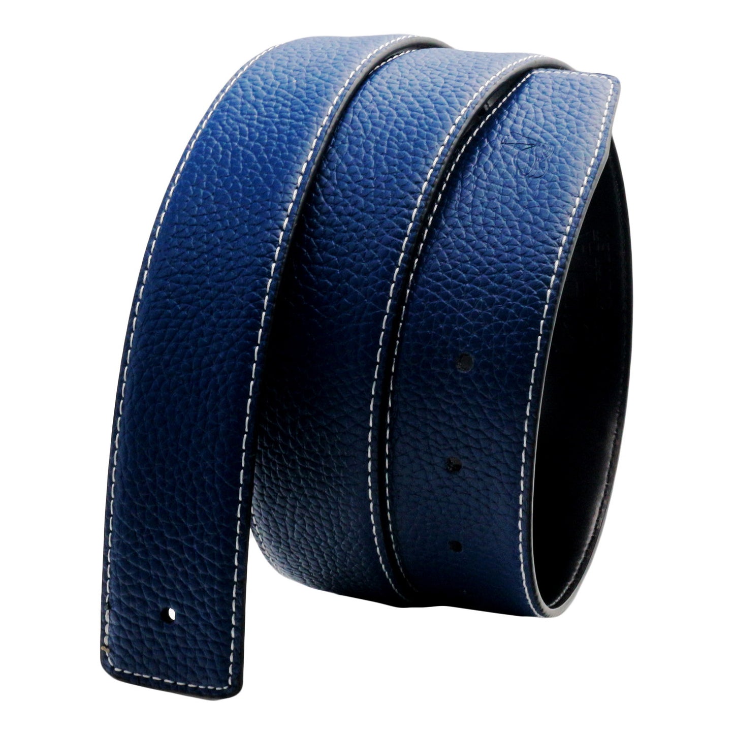QHA Unisex 38mm Split Leather Strap for Buckle, Contrast Stitch - Buckle Detail - QHA UK