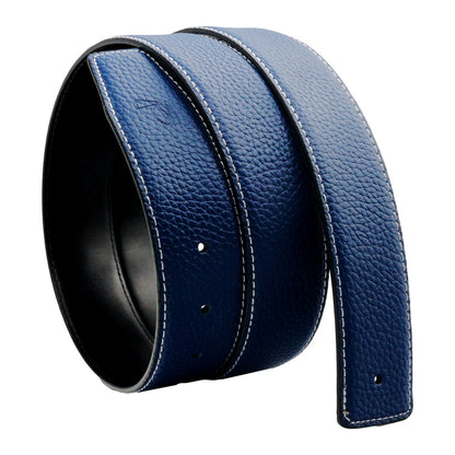 QHA Unisex 38mm Split Leather Strap for Buckle, Contrast Stitch - Buckle Detail - QHA UK