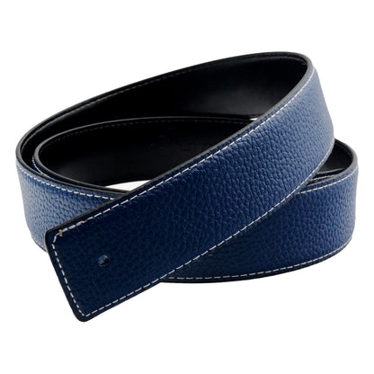 QHA Unisex 38mm Split Leather Strap for Buckle, Contrast Stitch - Buckle Detail - QHA UK