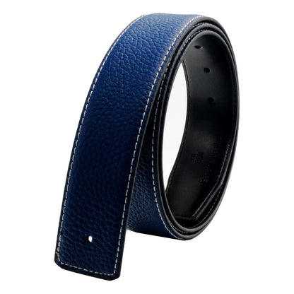 QHA Unisex 38mm Split Leather Strap for Buckle, Contrast Stitch - Buckle Detail - QHA UK