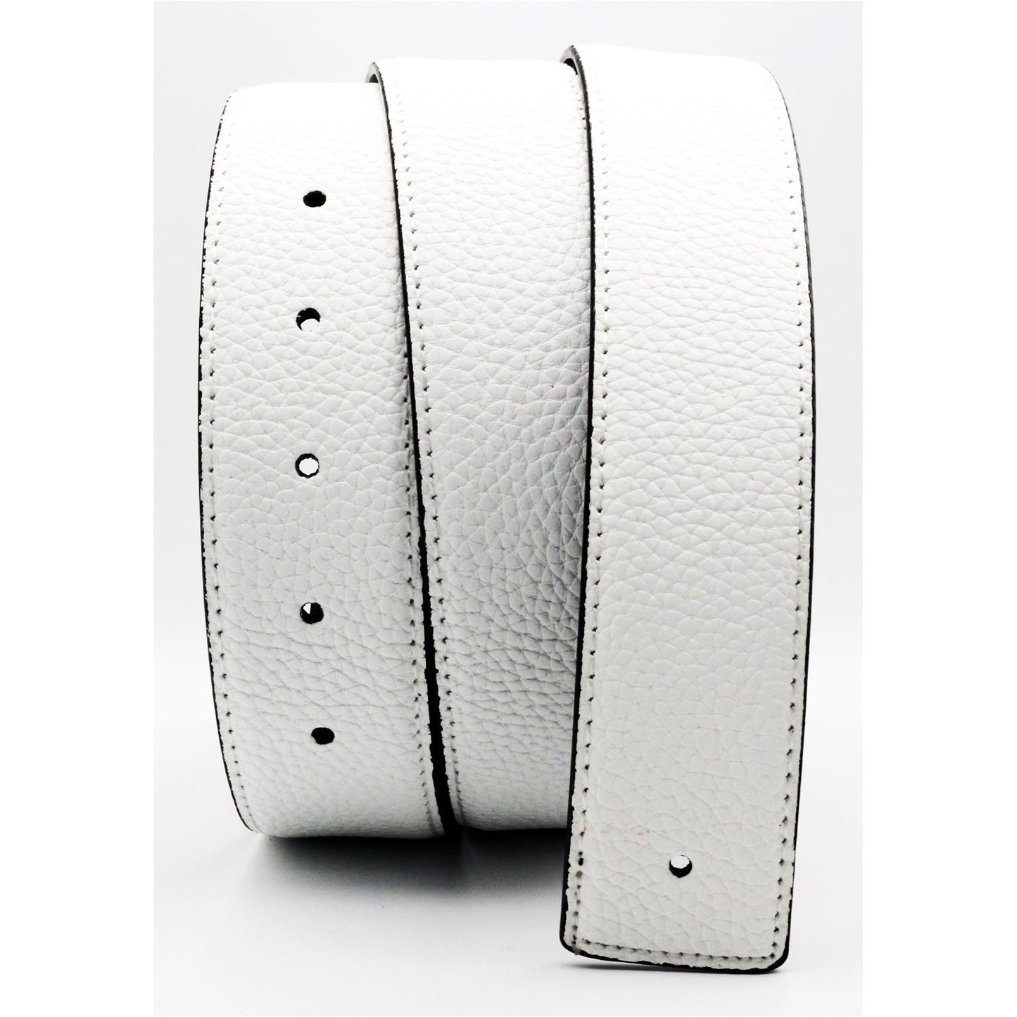 QHA Unisex 38mm Split Leather Strap for Buckle, Contrast Stitch - Buckle Detail - QHA UK