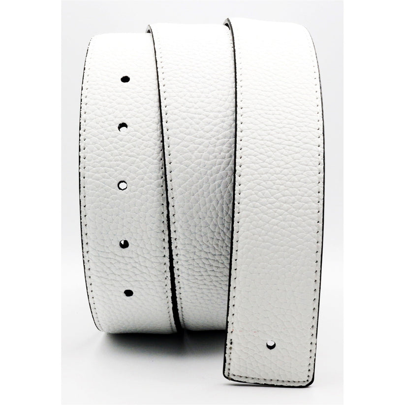 QHA Unisex 38mm Split Leather Strap for Buckle, Contrast Stitch - Buckle Detail - QHA UK