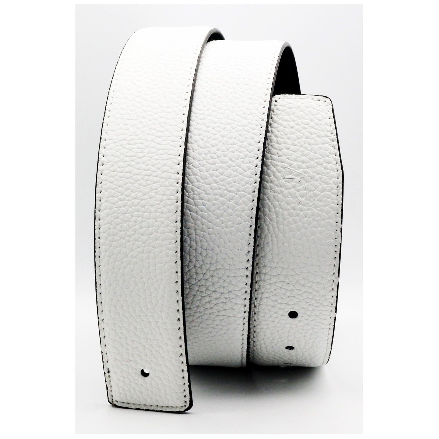 QHA Unisex 38mm Split Leather Strap for Buckle, Contrast Stitch - Buckle Detail - QHA UK