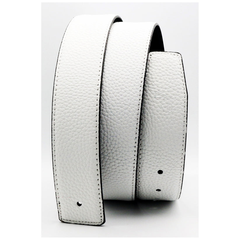 QHA Unisex 38mm Split Leather Strap for Buckle, Contrast Stitch - Buckle Detail - QHA UK