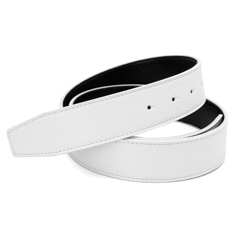 QHA Unisex 38mm Split Leather Strap for Buckle, Contrast Stitch - Buckle Detail - QHA UK