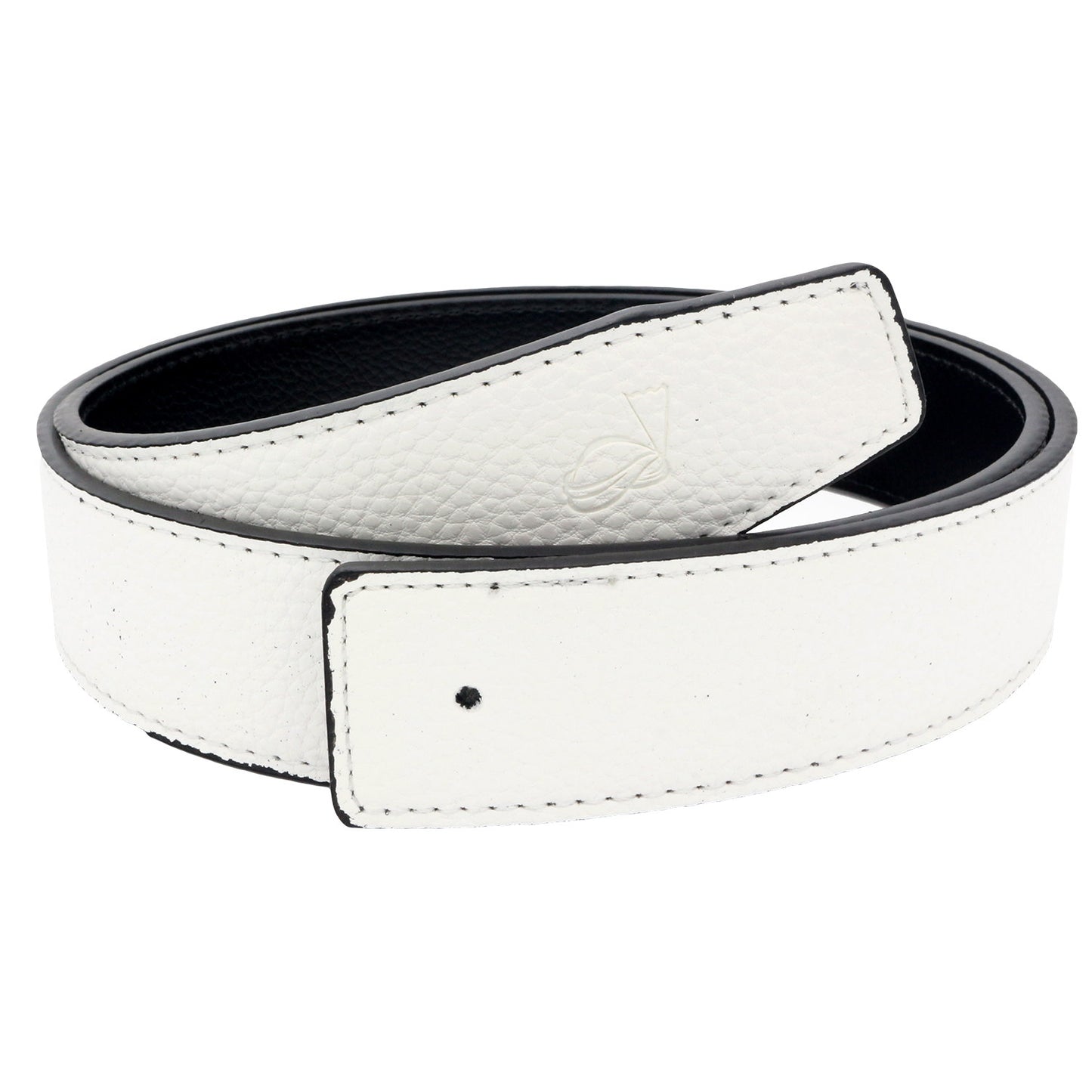 QHA Unisex 38mm Split Leather Strap for Buckle, Contrast Stitch - Buckle Detail - QHA UK