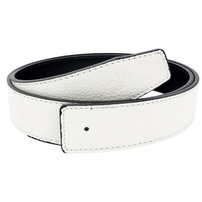 QHA Unisex 38mm Split Leather Strap for Buckle, Contrast Stitch - Buckle Detail - QHA UK