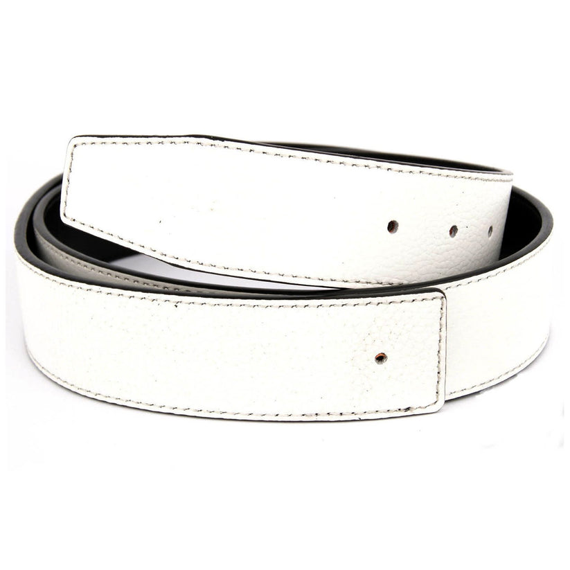 QHA Unisex 38mm Split Leather Strap for Buckle, Contrast Stitch - Buckle Detail - QHA UK