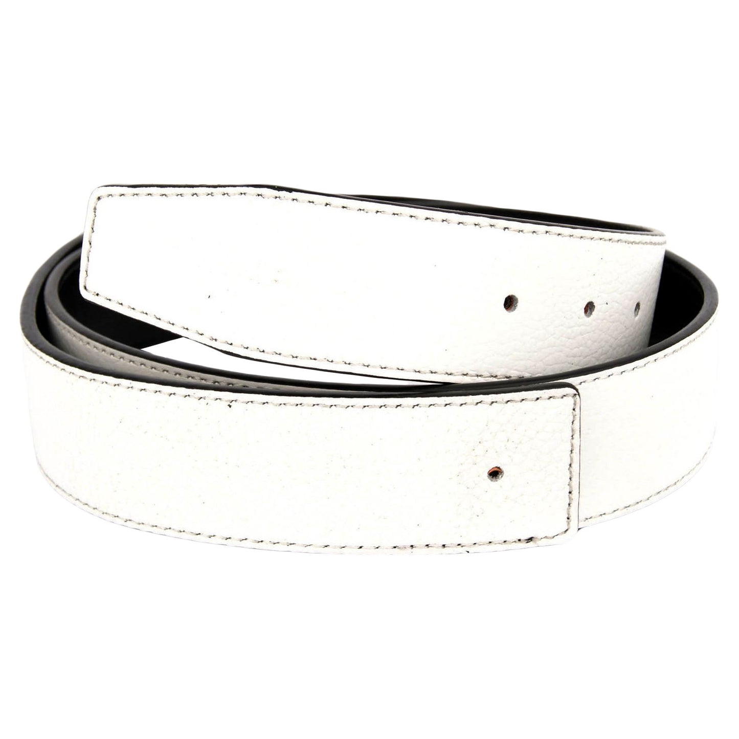 QHA Unisex 38mm Split Leather Strap for Buckle, Contrast Stitch - Buckle Detail - QHA UK