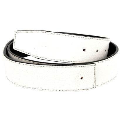 QHA Unisex 38mm Split Leather Strap for Buckle, Contrast Stitch - Buckle Detail - QHA UK