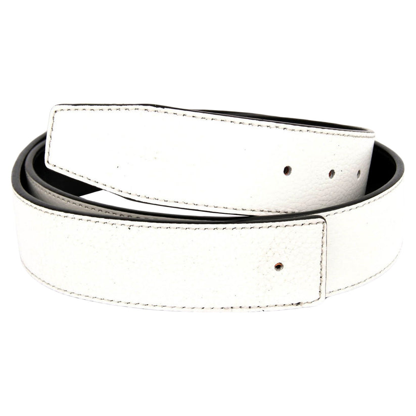 QHA Unisex 38mm Split Leather Strap for Buckle, Contrast Stitch - Buckle Detail - QHA UK