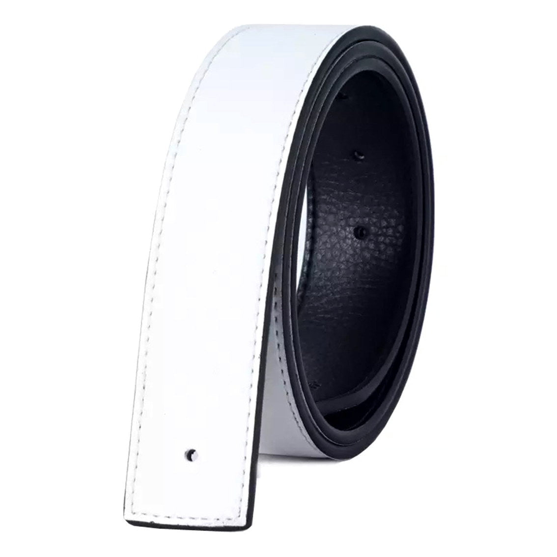 QHA Unisex 38mm Split Leather Strap for Buckle, Contrast Stitch - Buckle Detail - QHA UK