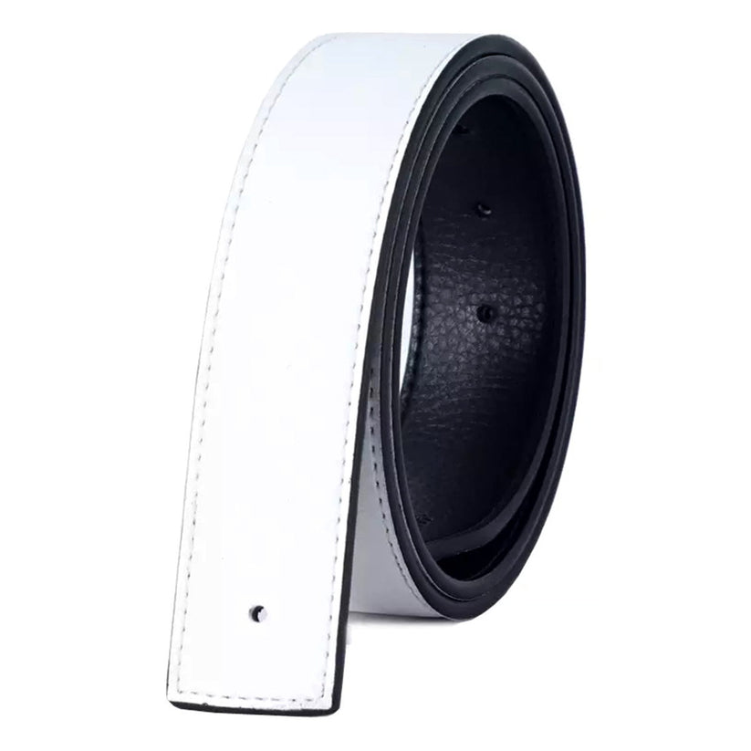 QHA Unisex 38mm Split Leather Strap for Buckle, Contrast Stitch - Buckle Detail - QHA UK