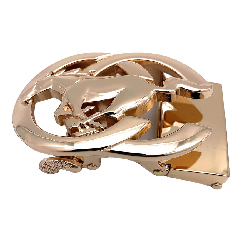 QHA Mens Automatic Sliding Ratchet Belt Buckle 35mm Zinc Alloy - Buckle Detail - QHA UK