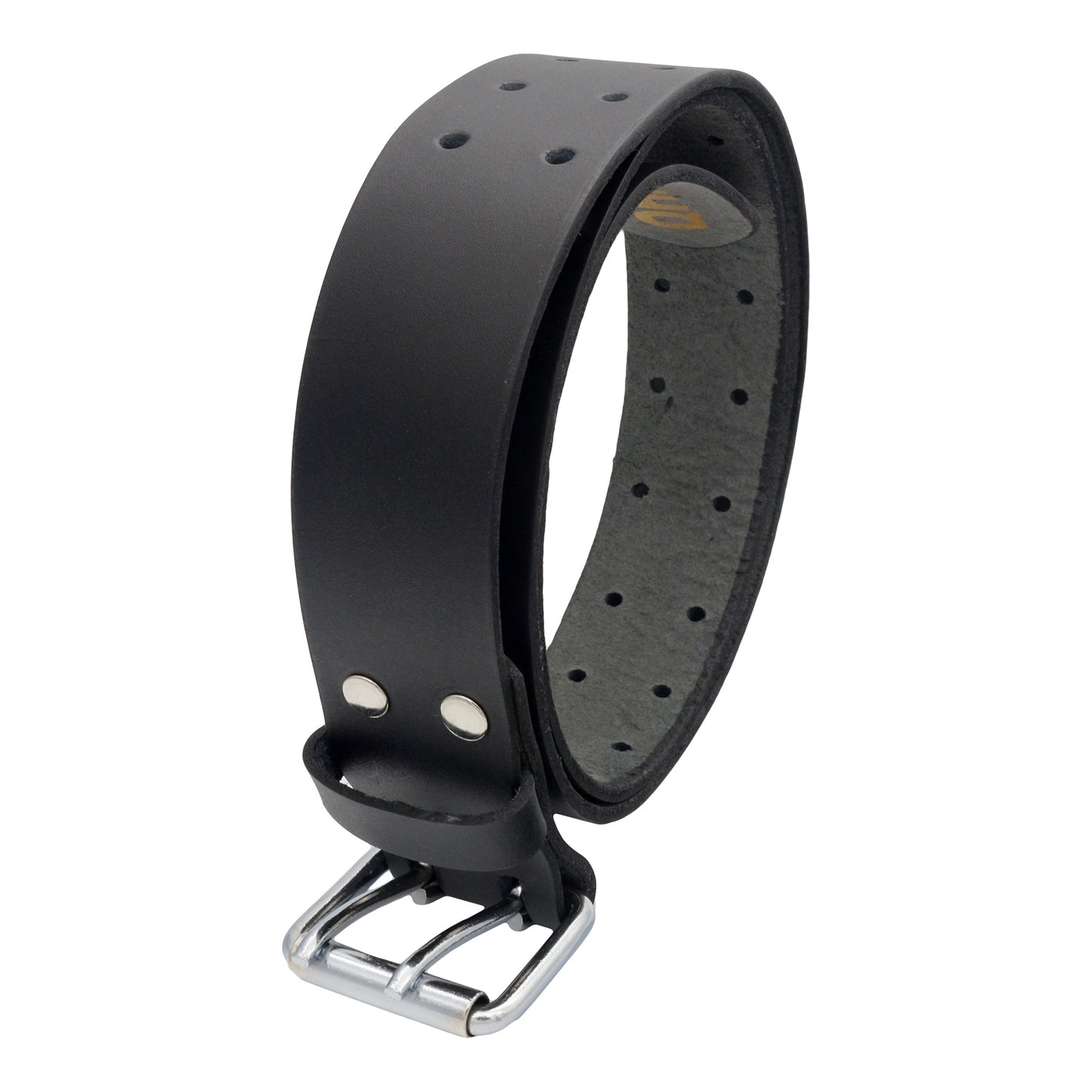 QHA Men's Genuine Leather Belt | Double Pin Buckle | Black & Brown | 32"–60" - QHA UK