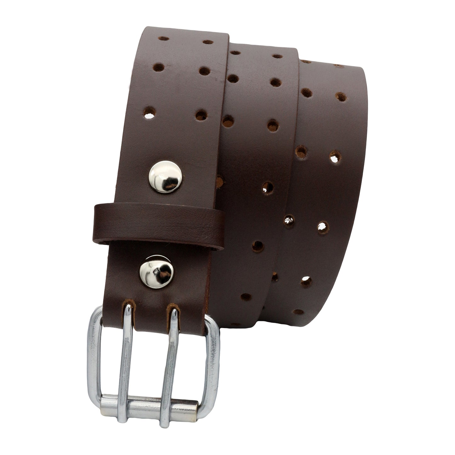 QHA Men's Genuine Leather Belt | Double Pin Buckle | Black & Brown | 32"–60" - QHA UK