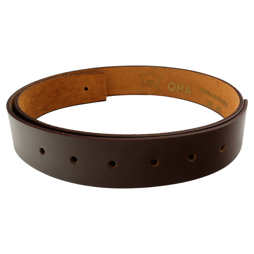 QHA Men's Genuine Leather Belt Strap | No Buckle | 38mm | 32–60" - QHA UK