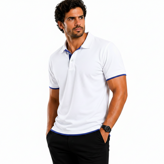 QHA Men's Unisex Piqué Polo Shirt | Cotton Blend | Contrast Collar | 11 Colours | S–2XL - QHA UK