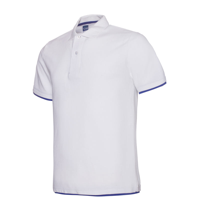 QHA Men's Unisex Piqué Polo Shirt | Cotton Blend | Contrast Collar | 11 Colours | S–2XL - Collar Detail - QHA UK