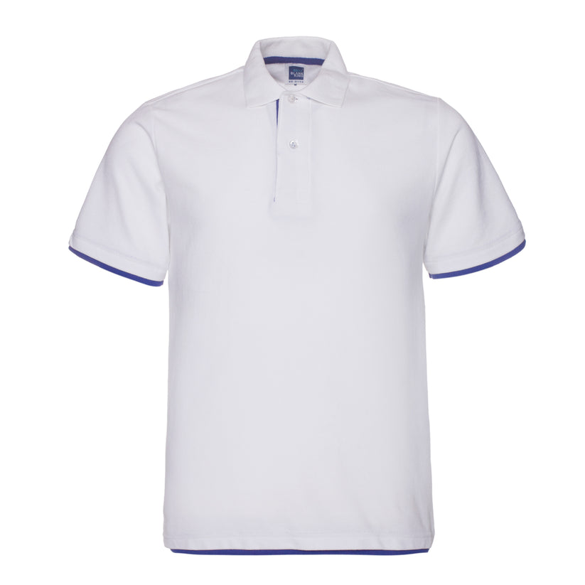 QHA Men's Unisex Piqué Polo Shirt | Cotton Blend | Contrast Collar | 11 Colours | S–2XL - Collar Detail - QHA UK