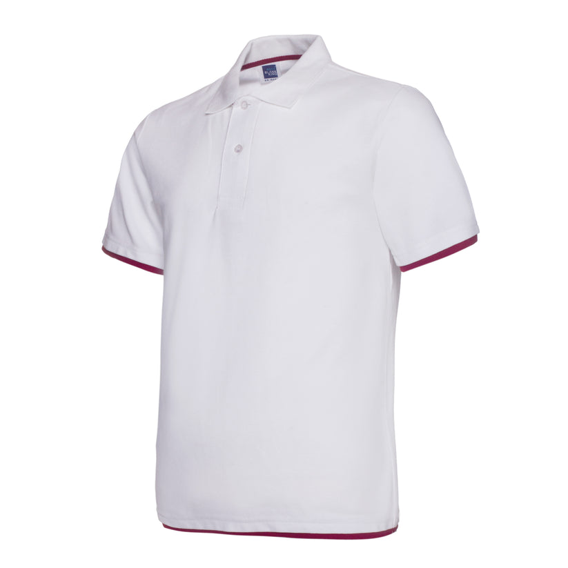 QHA Men's Unisex Piqué Polo Shirt | Cotton Blend | Contrast Collar | 11 Colours | S–2XL - Collar Detail - QHA UK