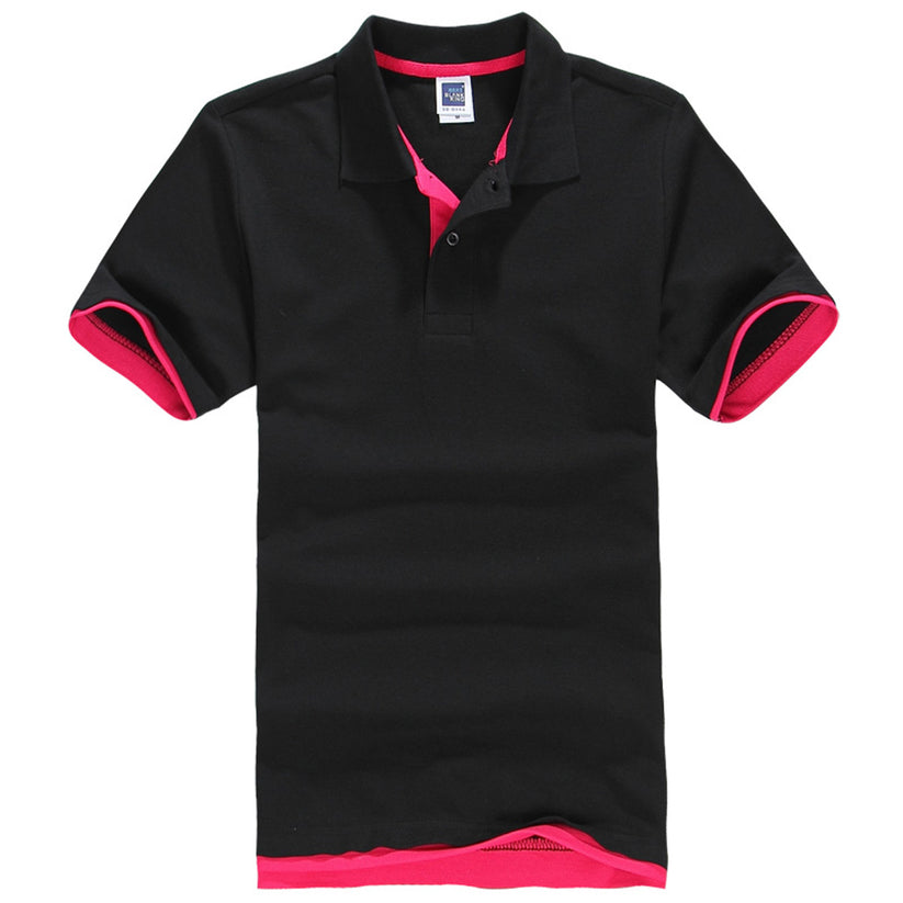 QHA Men's Unisex Piqué Polo Shirt | Cotton Blend | Contrast Collar | 11 Colours | S–2XL - Collar Detail - QHA UK
