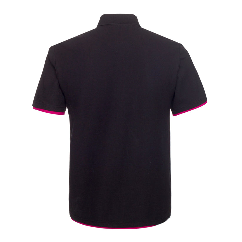 QHA Men's Unisex Piqué Polo Shirt | Cotton Blend | Contrast Collar | 11 Colours | S–2XL - Collar Detail - QHA UK