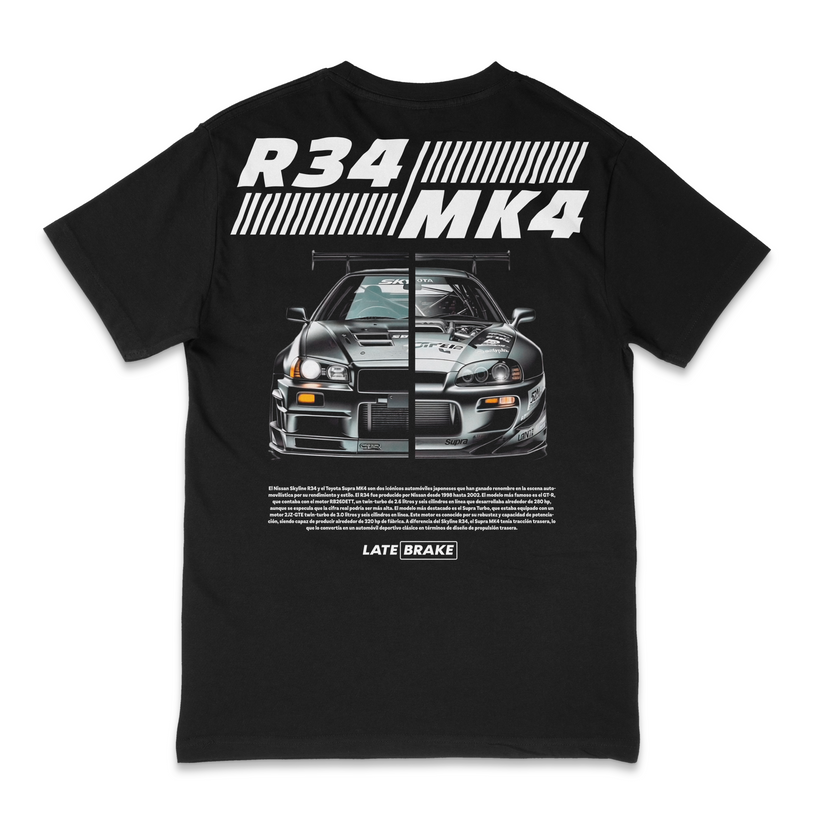 Late Brake R34 Mk4 Drivers Collective T-Shirt Cotton Car Enthusiast - QHA UK