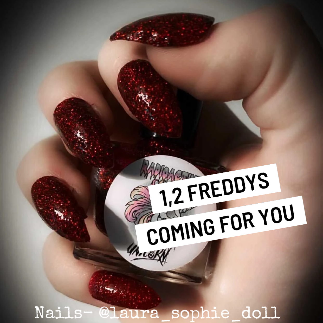 Radioactive Unicorn Nail Polish 1, 2 Freddy's Coming for You 10ml - QHA UK