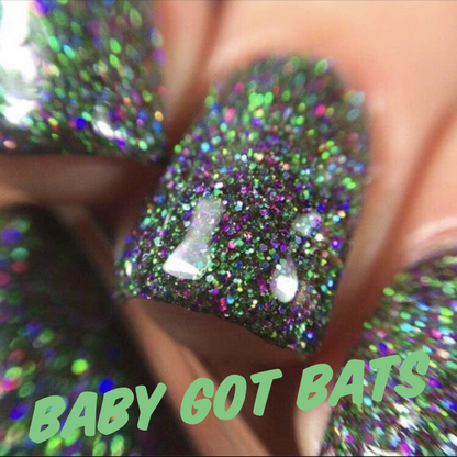 Radioactive Unicorn Nail Polish Baby Got Bats 10ml - QHA UK