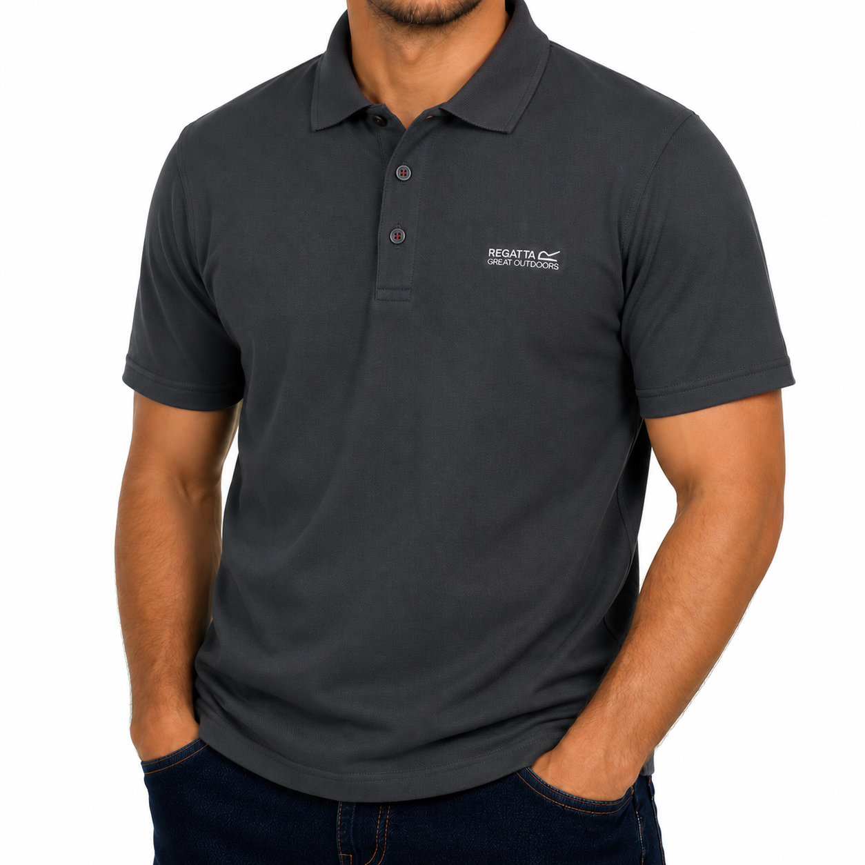 Regatta Mens Active Polo Shirt Quick Dry Breathable Sports T-Shirt | P - QHA UK