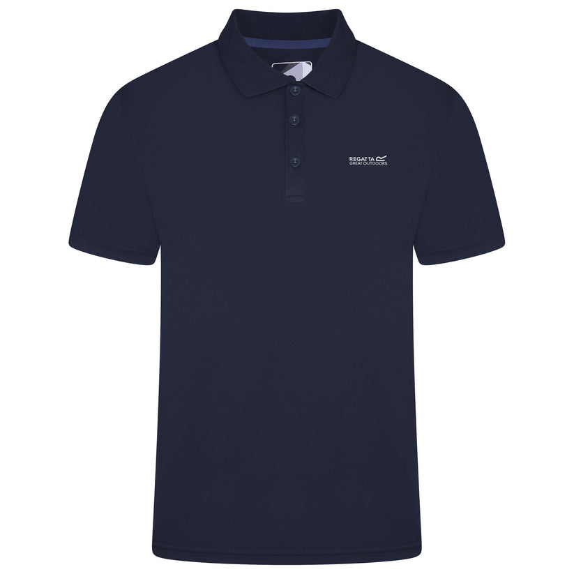 Regatta Mens Active Polo Shirt Quick Dry Breathable Sports T-Shirt | P - Logo Detail - QHA UK