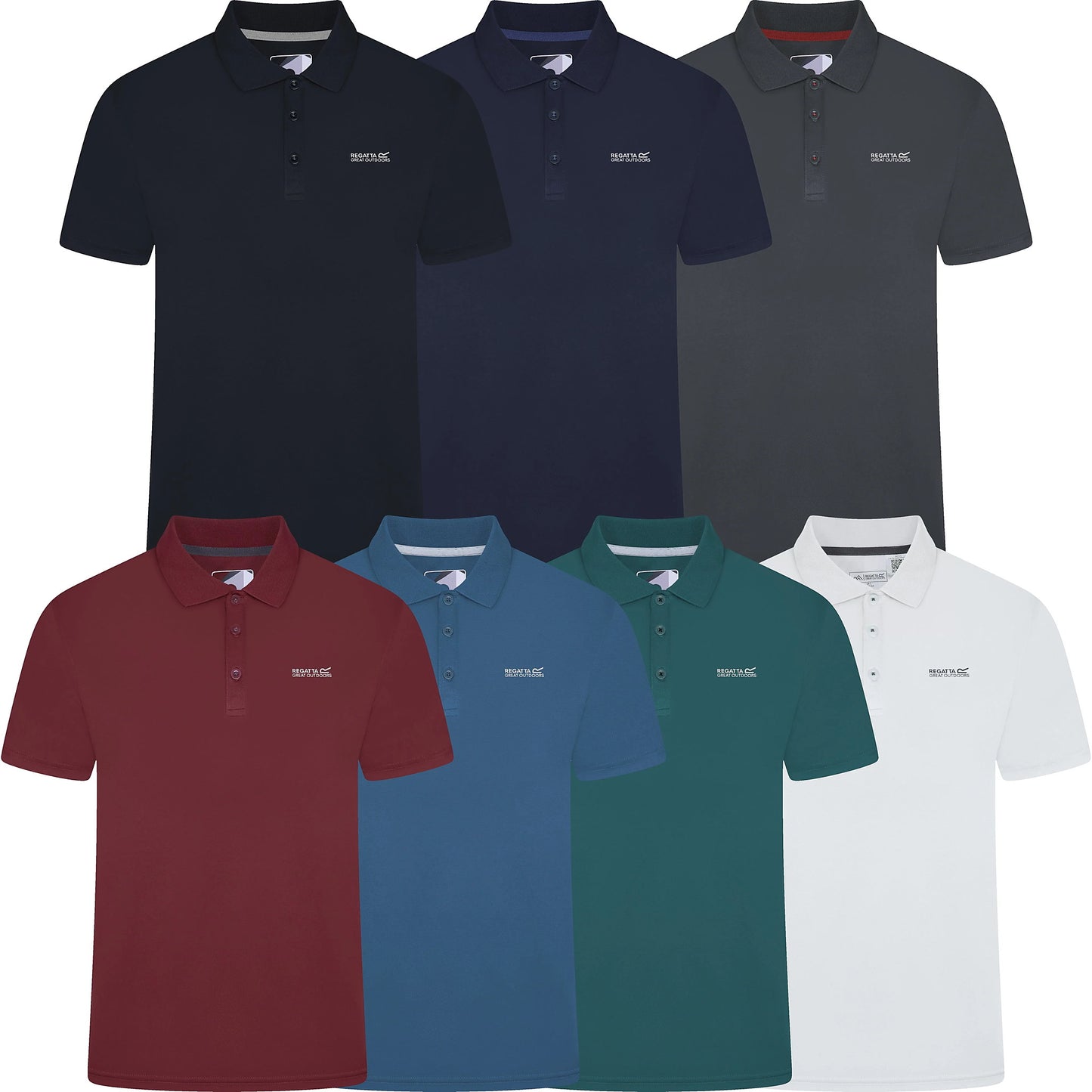 Regatta Mens Active Polo Shirt Quick Dry Breathable Sports T-Shirt | P - QHA UK