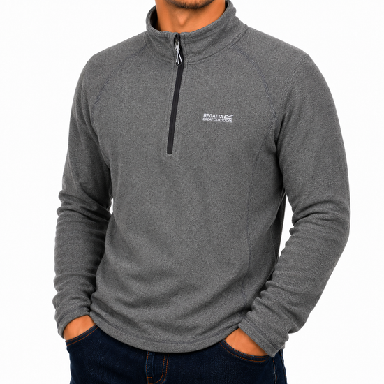 Regatta Mens Half Zip Fleece Lightweight Microfleece Outdoor Top - QHA UK