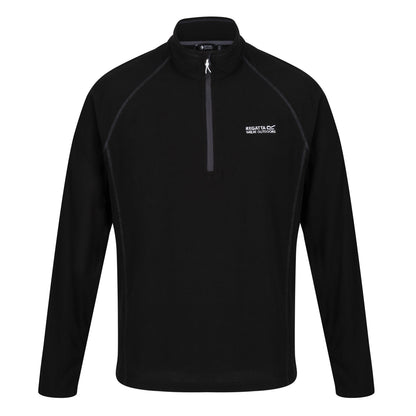 Regatta Mens Half Zip Fleece Lightweight Microfleece Outdoor Top - Zip Detail - QHA UK