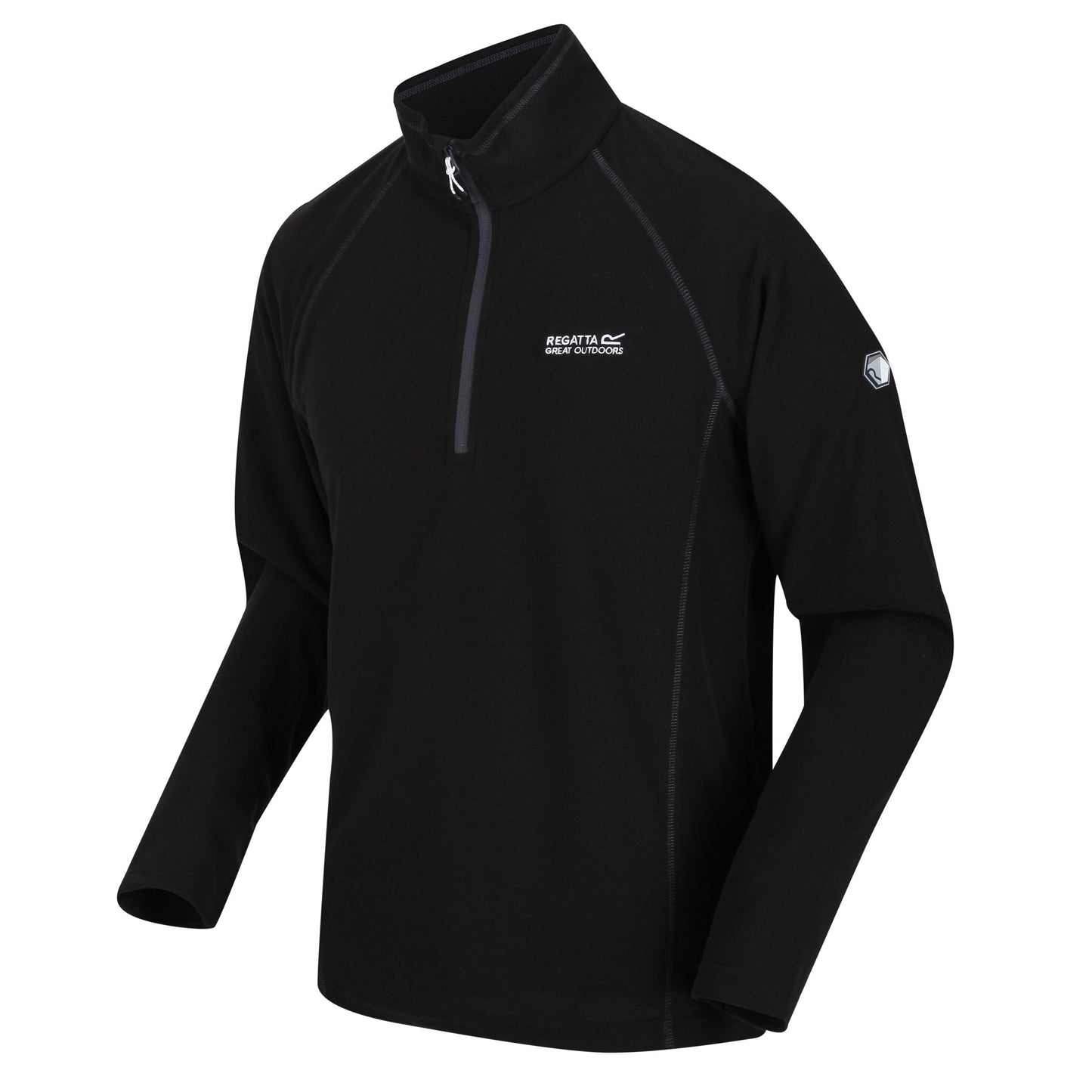 Regatta Mens Half Zip Fleece Lightweight Microfleece Outdoor Top - Zip Detail - QHA UK