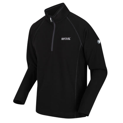 Regatta Mens Half Zip Fleece Lightweight Microfleece Outdoor Top - Zip Detail - QHA UK