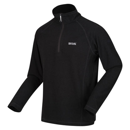 Regatta Mens Half Zip Fleece Lightweight Microfleece Outdoor Top - Zip Detail - QHA UK