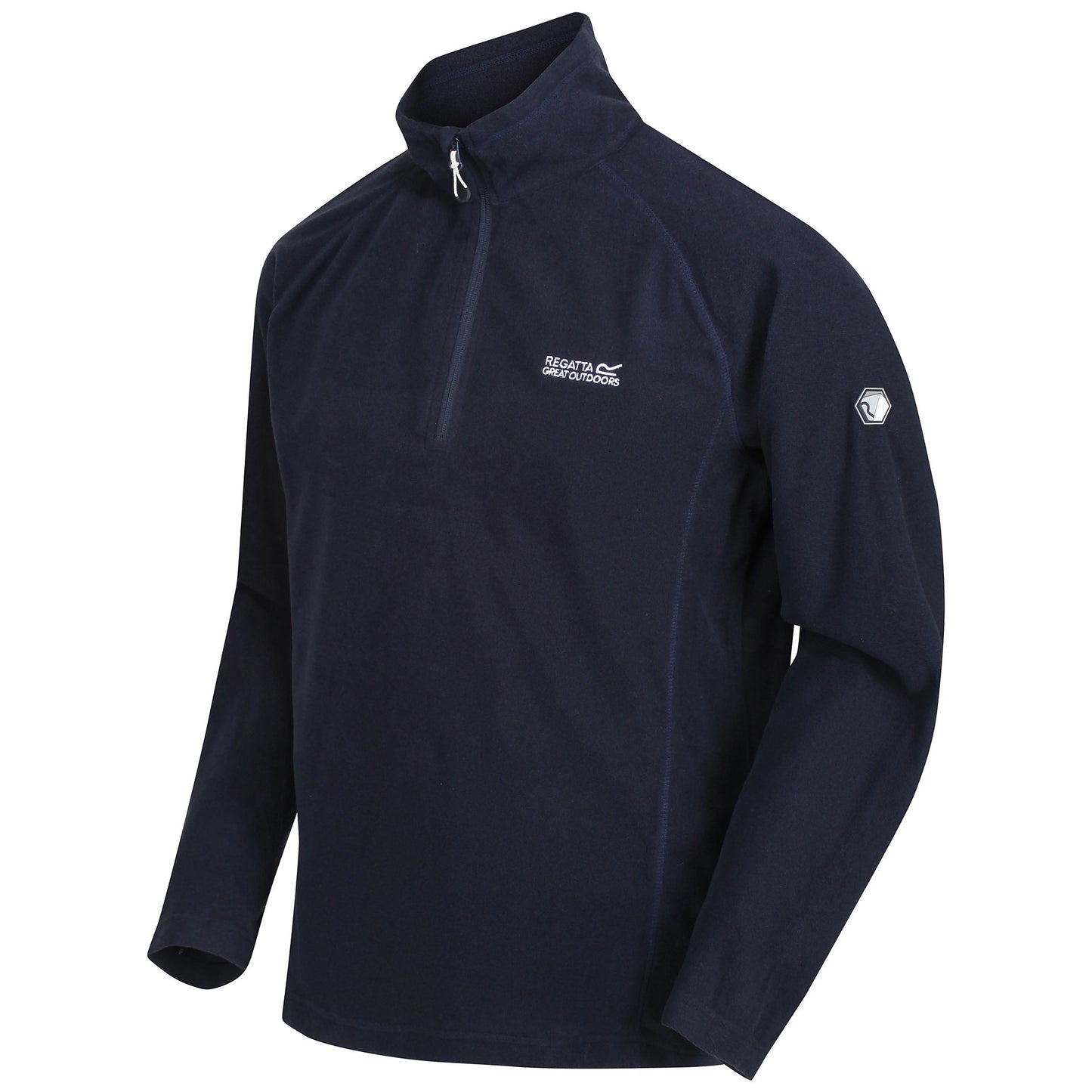 Regatta Mens Half Zip Fleece Lightweight Microfleece Outdoor Top - Zip Detail - QHA UK
