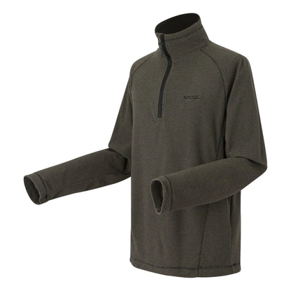 Regatta Mens Half Zip Fleece Lightweight Microfleece Outdoor Top - Zip Detail - QHA UK