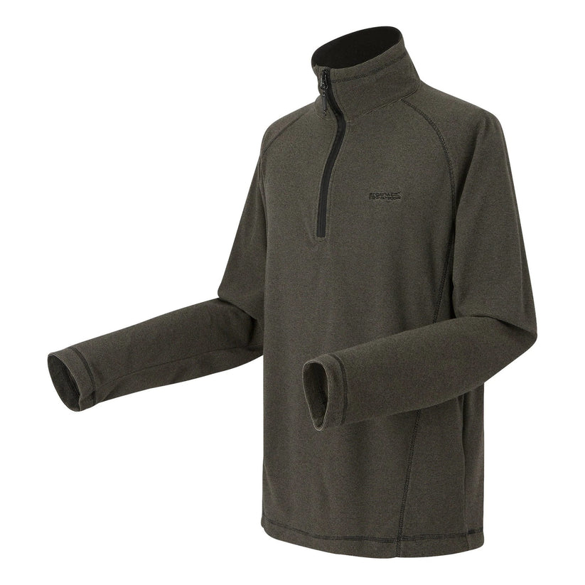 Regatta Mens Half Zip Fleece Lightweight Microfleece Outdoor Top - Zip Detail - QHA UK