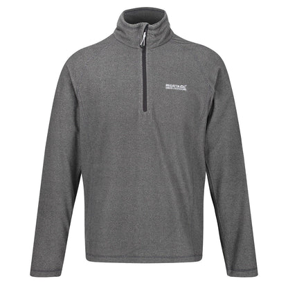 Regatta Mens Half Zip Fleece Lightweight Microfleece Outdoor Top - Zip Detail - QHA UK