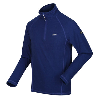Regatta Mens Half Zip Fleece Lightweight Microfleece Outdoor Top - Zip Detail - QHA UK