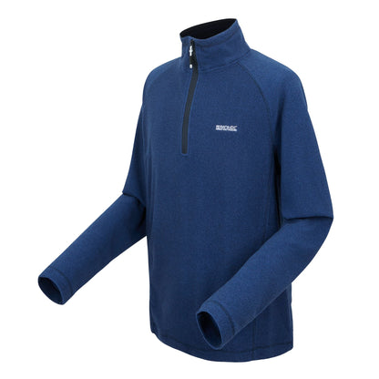 Regatta Mens Half Zip Fleece Lightweight Microfleece Outdoor Top - Zip Detail - QHA UK