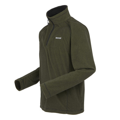 Regatta Mens Half Zip Fleece Lightweight Microfleece Outdoor Top - Zip Detail - QHA UK